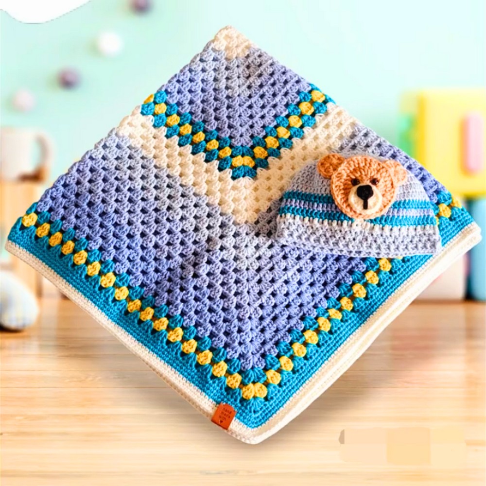 Crochet Baby Blanket Using One Big Granny Square