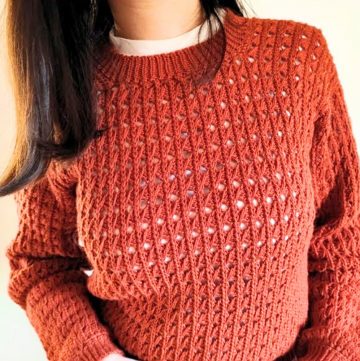 Crochet Crew Neck Sweater Pattern With Customizable Design