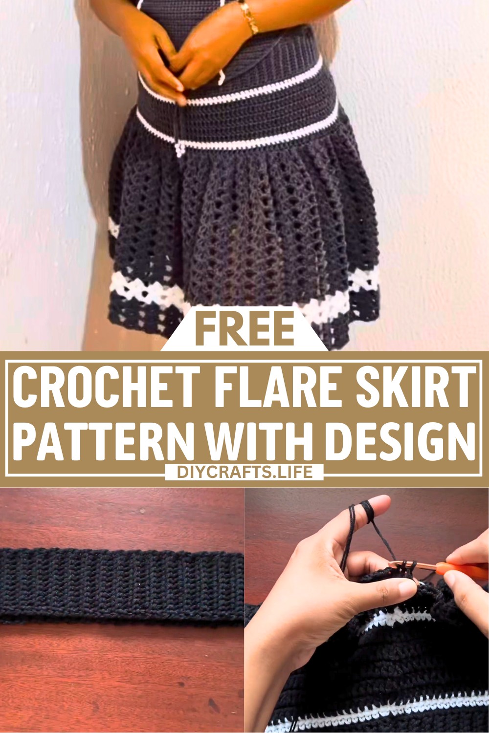 Crochet Flare Skirt Pattern with Customizable & Stylish Design