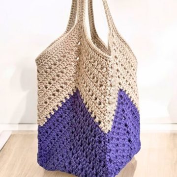 Crochet Granny Square Bottom Bag