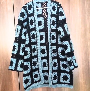 Crochet Granny Square Cardigan