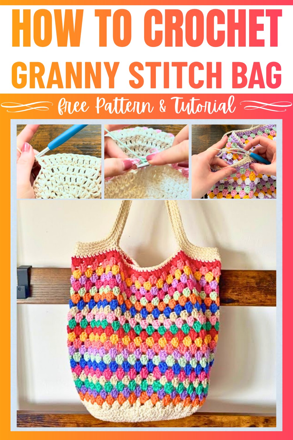 Crochet Granny Stitch Market bag