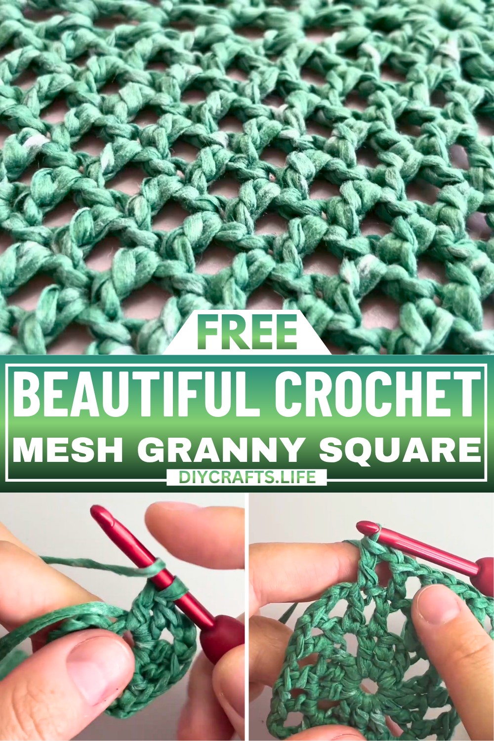 Crochet Mesh Granny Square