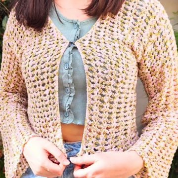 Crochet Top Down Cardigan Pattern – Elegant and Customizable
