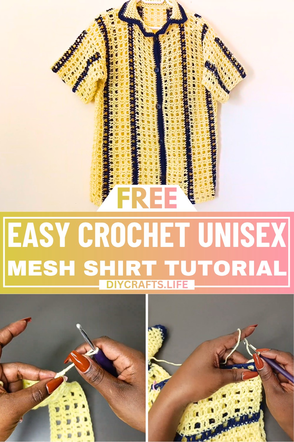 Crochet Unisex Mesh Shirt