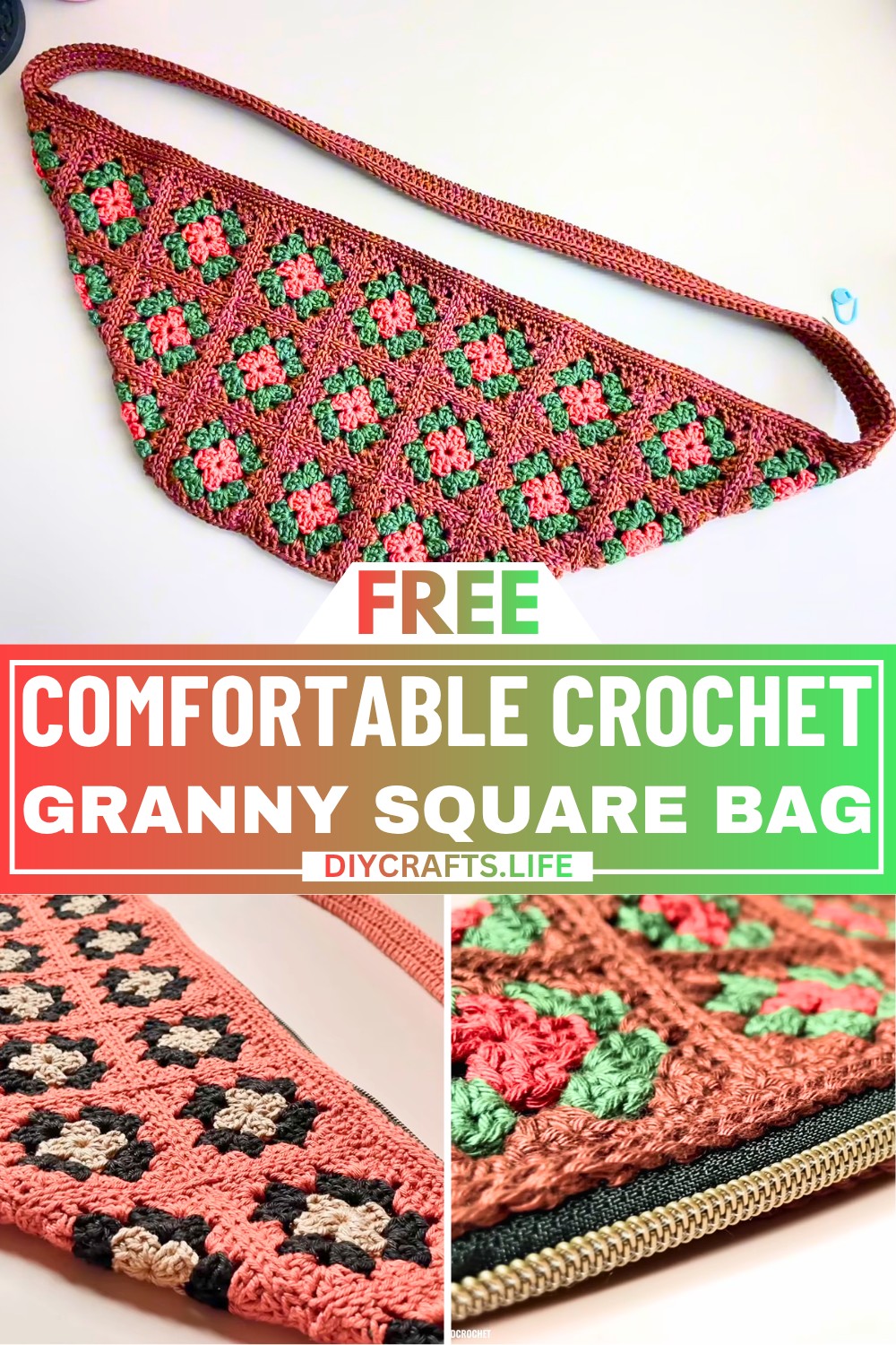 Granny Square Crochet Bag