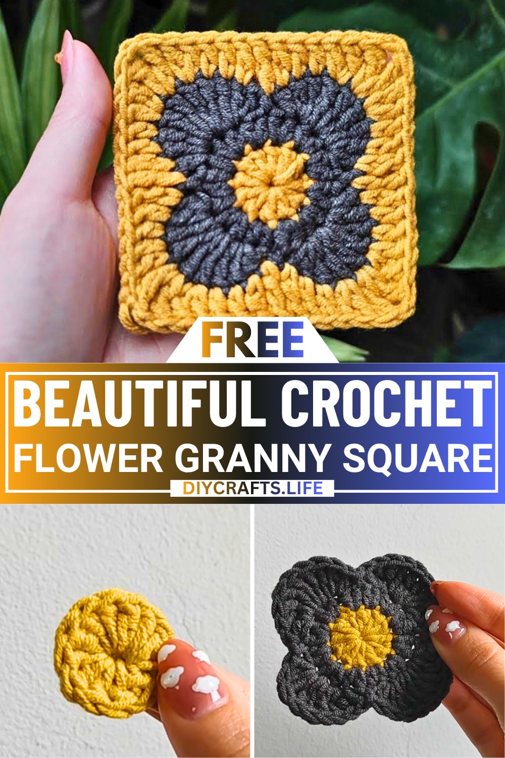 How To Crochet Flower Granny Square