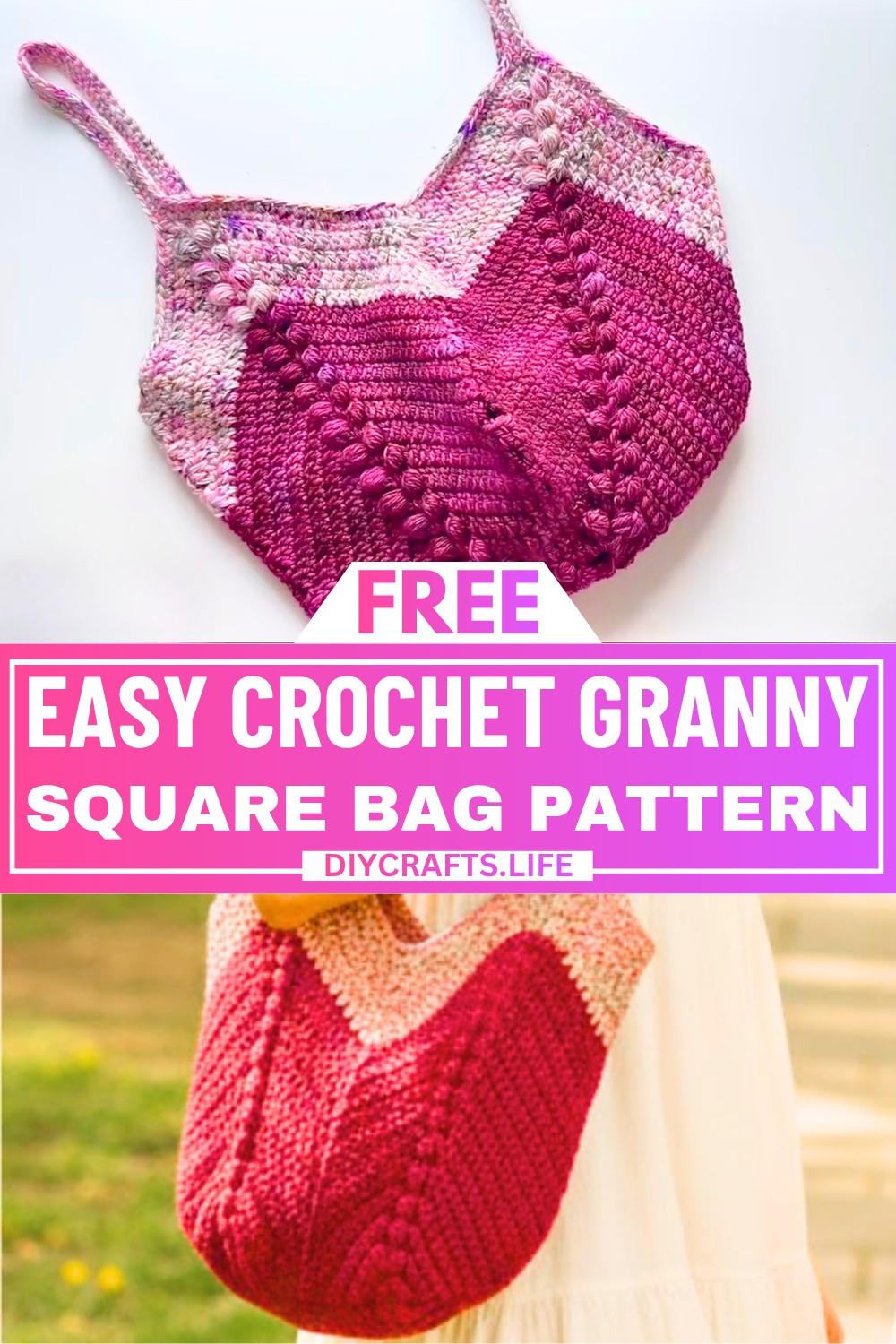 How to Crochet Granny Square Bag