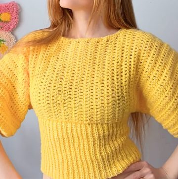 How to Crochet Top from 3 Rectangles With Simple Pattern