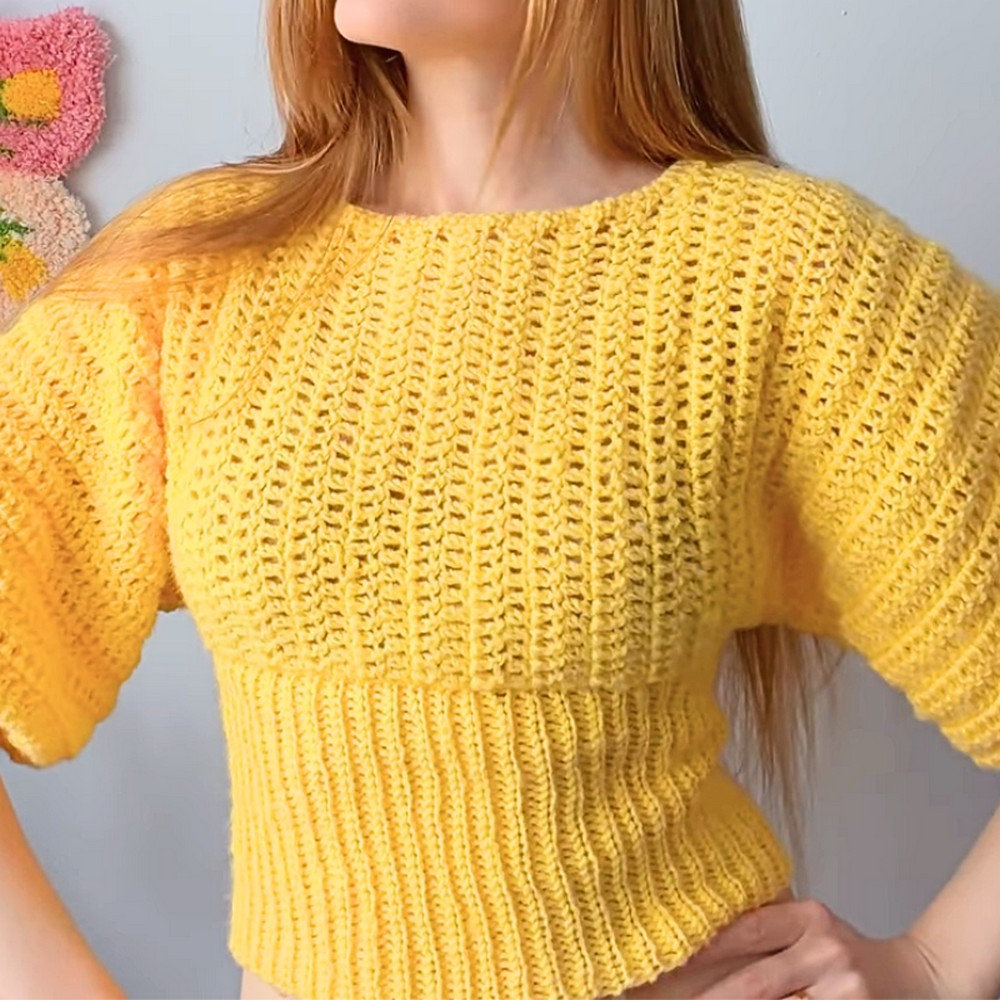 How to Crochet Top from 3 Rectangles With Simple Pattern