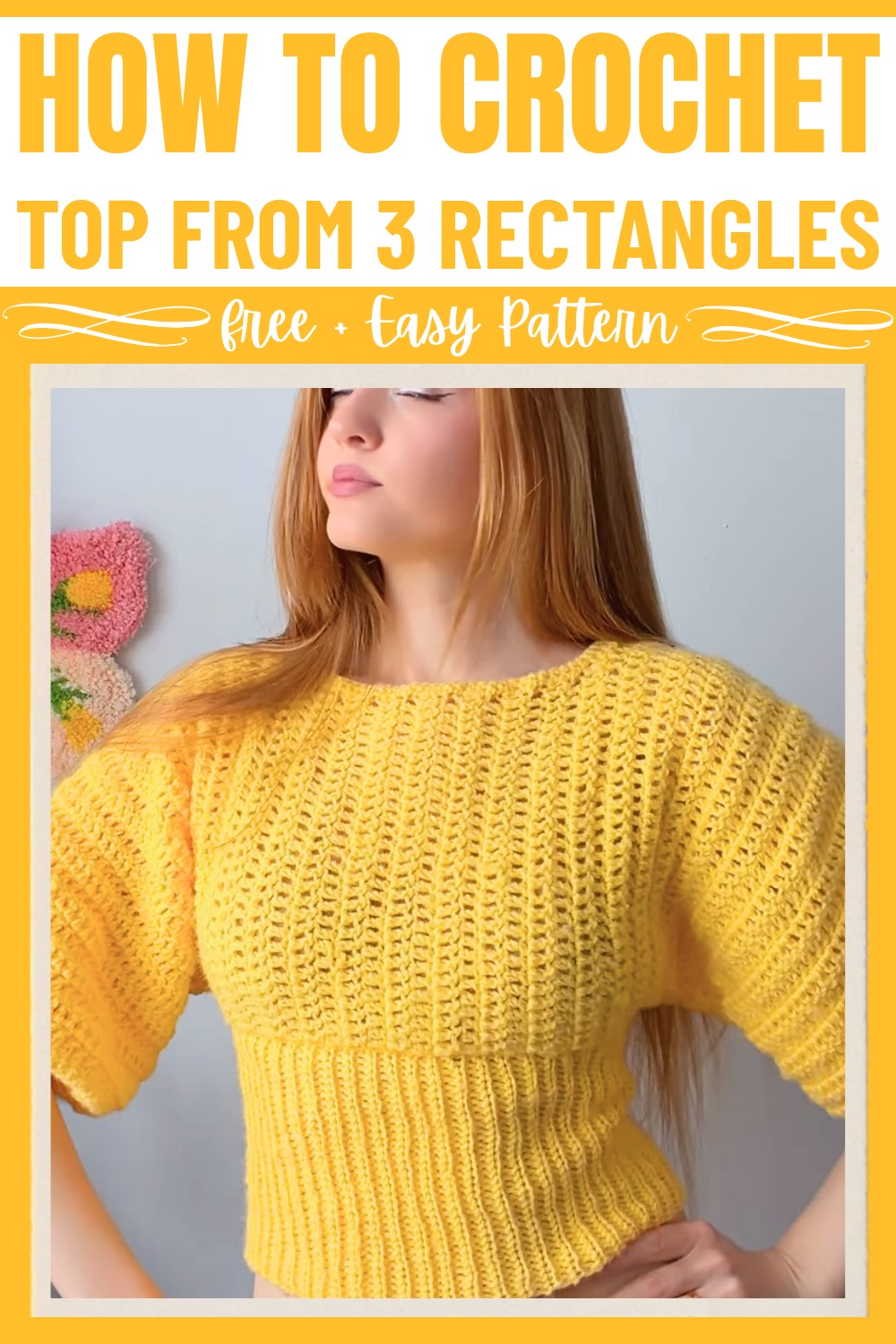 How to Crochet Top from 3 Rectangles With Simple Pattern