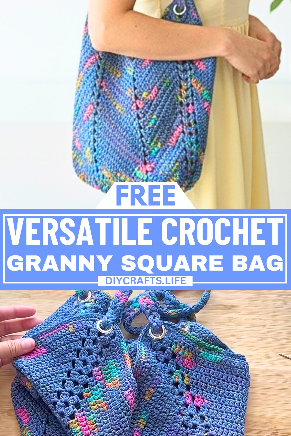 How to Crochet a Granny Square Bag