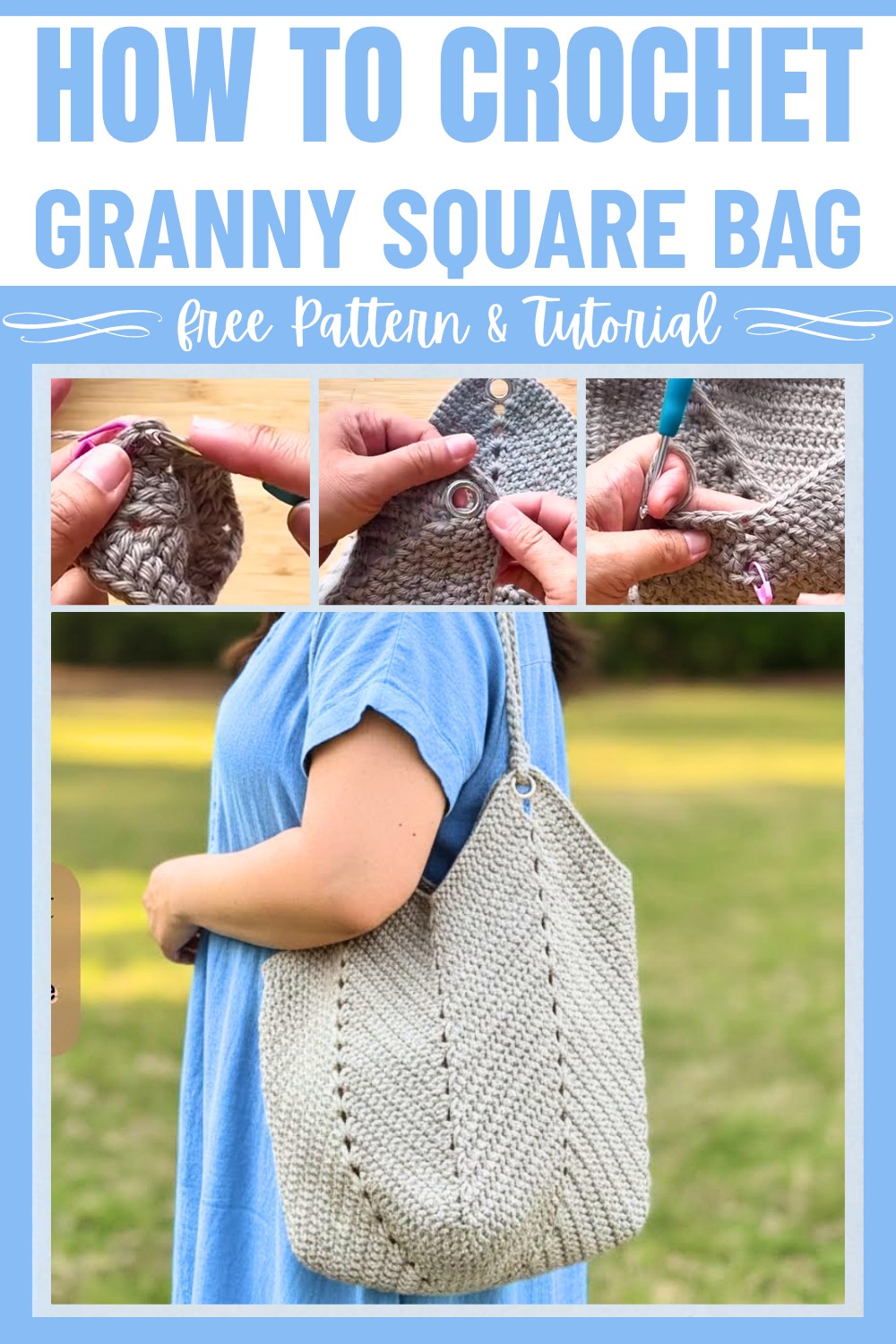 How to Crochet a Granny Square Bag