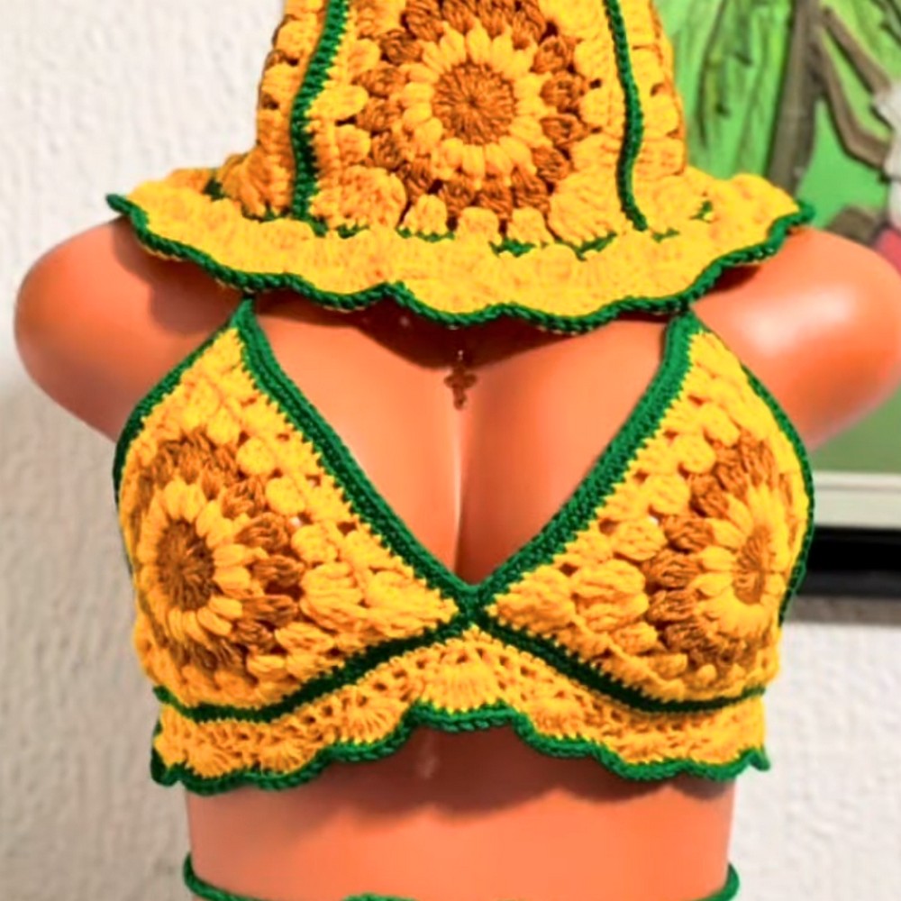 How to Crochet a Granny Square Bralette