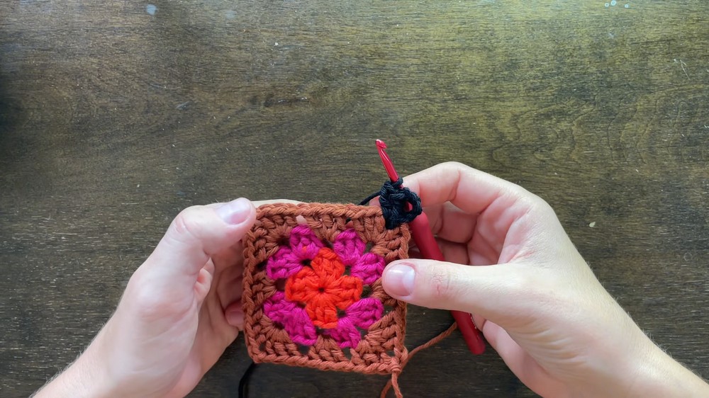 How to Crochet a Granny Square Pouf Cover