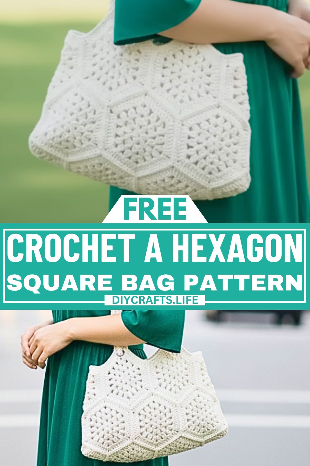 How to Crochet a Hexagon Granny Square Bag