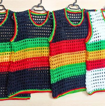 How to Crochet a Rasta Mesh Vest for Men