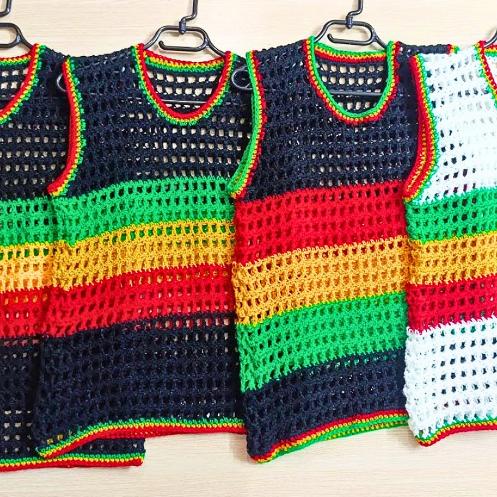 How to Crochet a Rasta Mesh Vest for Men