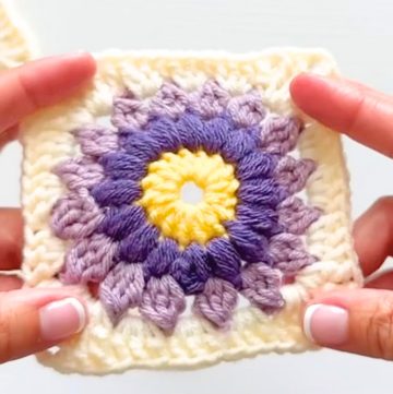 How to Crochet a Sunburst Granny Square