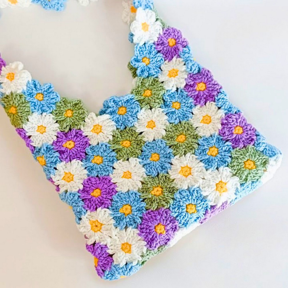 How to crochet a Flower Bag