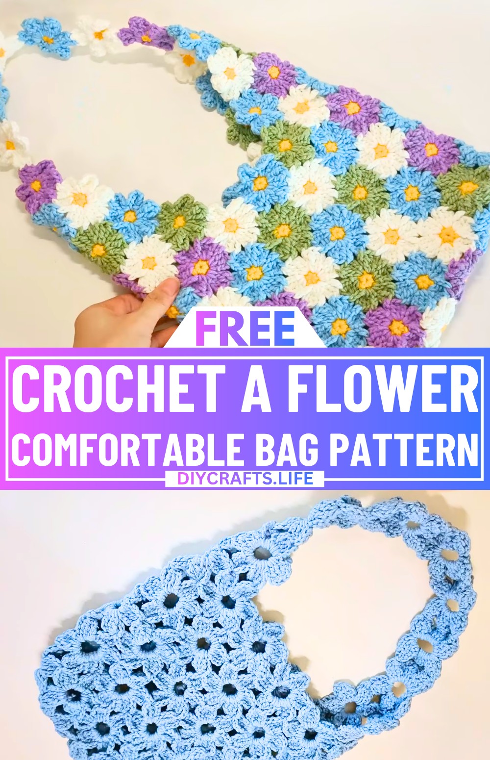 How to crochet a Flower Bag