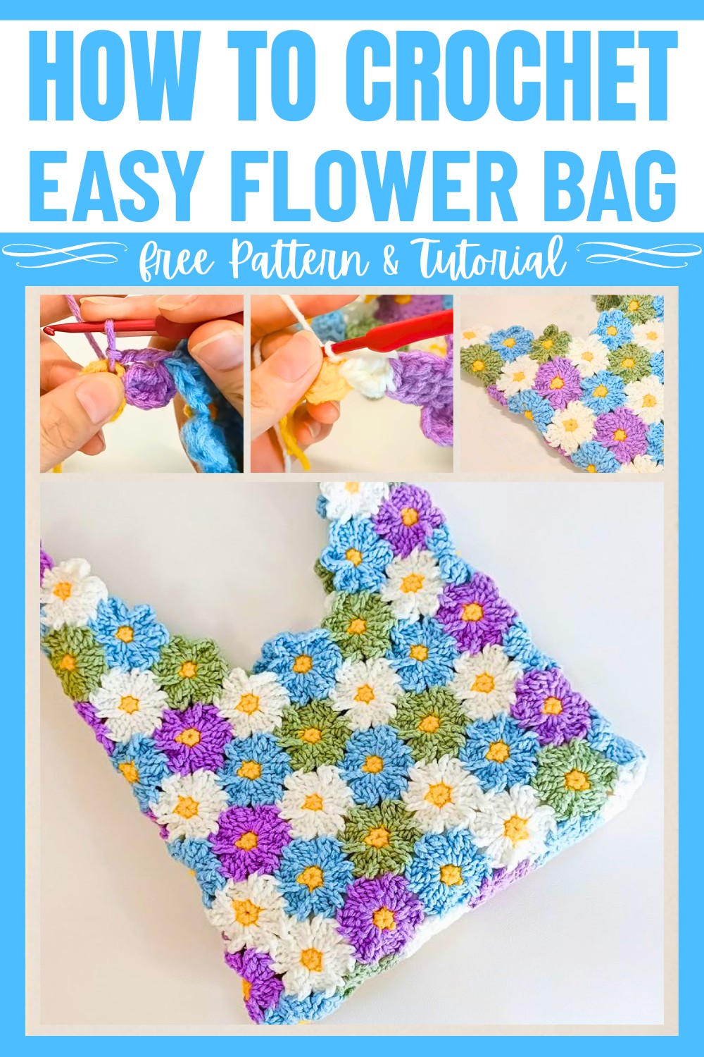 How to crochet a Flower Bag
