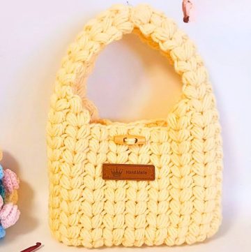 How to crochet a wheat ears Handbag