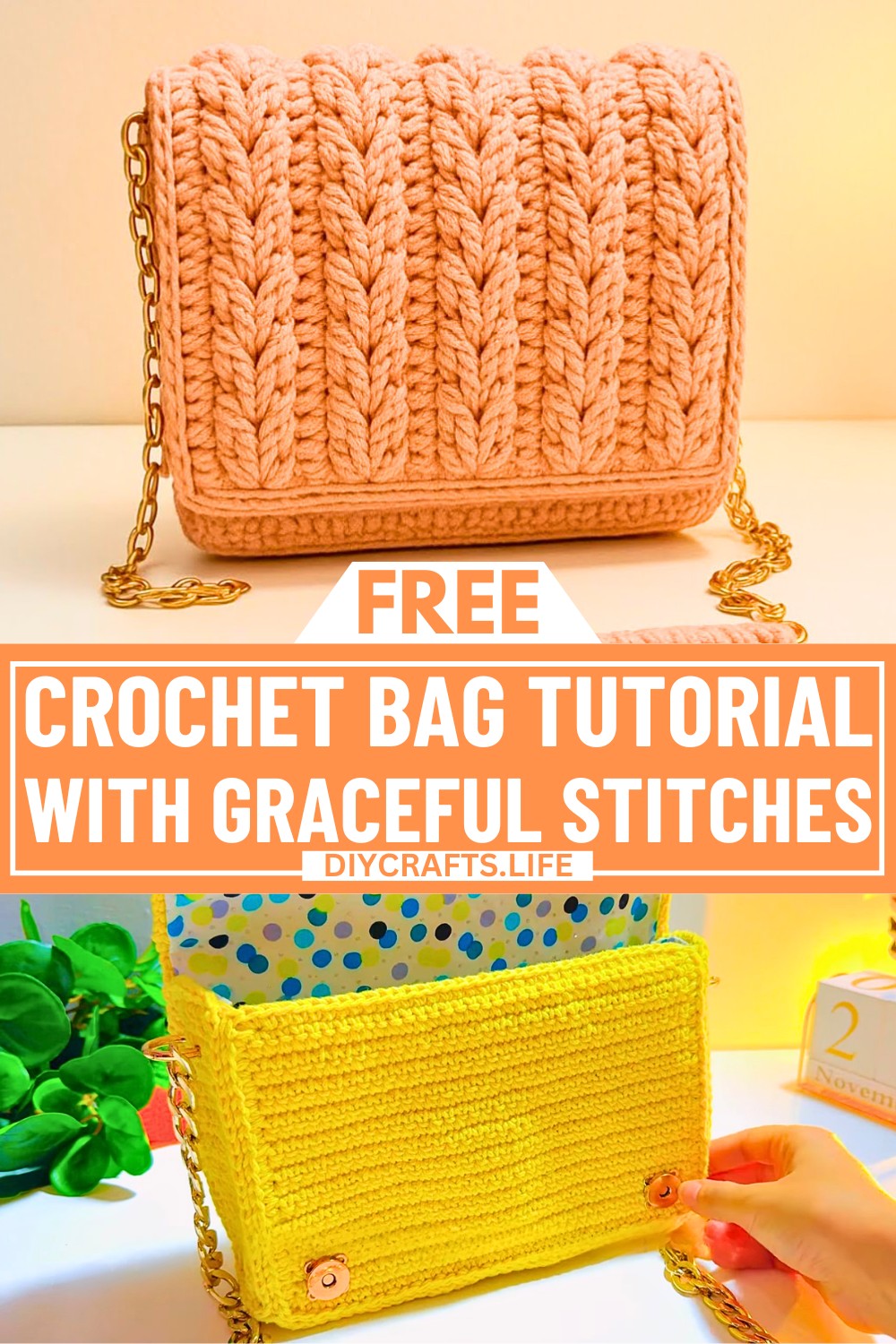 Step by Step Crochet Bag Tutorial With Graceful Stitches