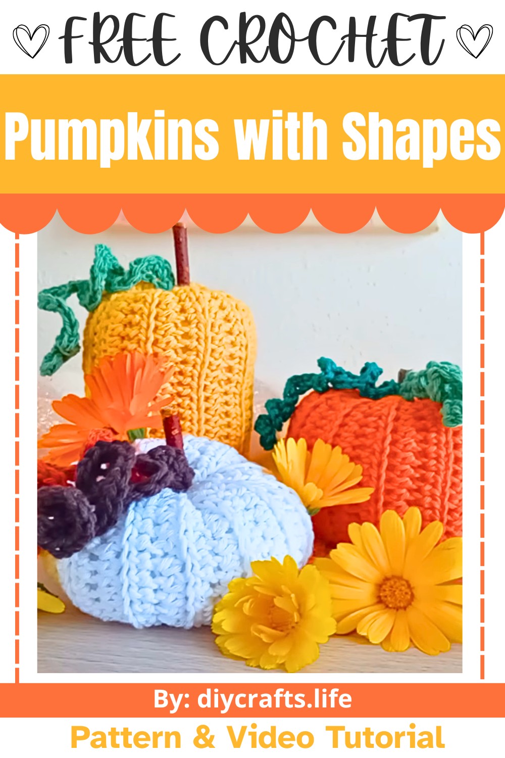 Beginner-Friendly Crochet Pumpkins with 3 Easy Shapes: Tall, Round & Flat.