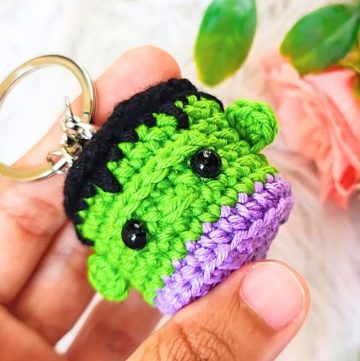 Crochet Frankenstein Keychain Tutorial With Fun Halloween Accessory