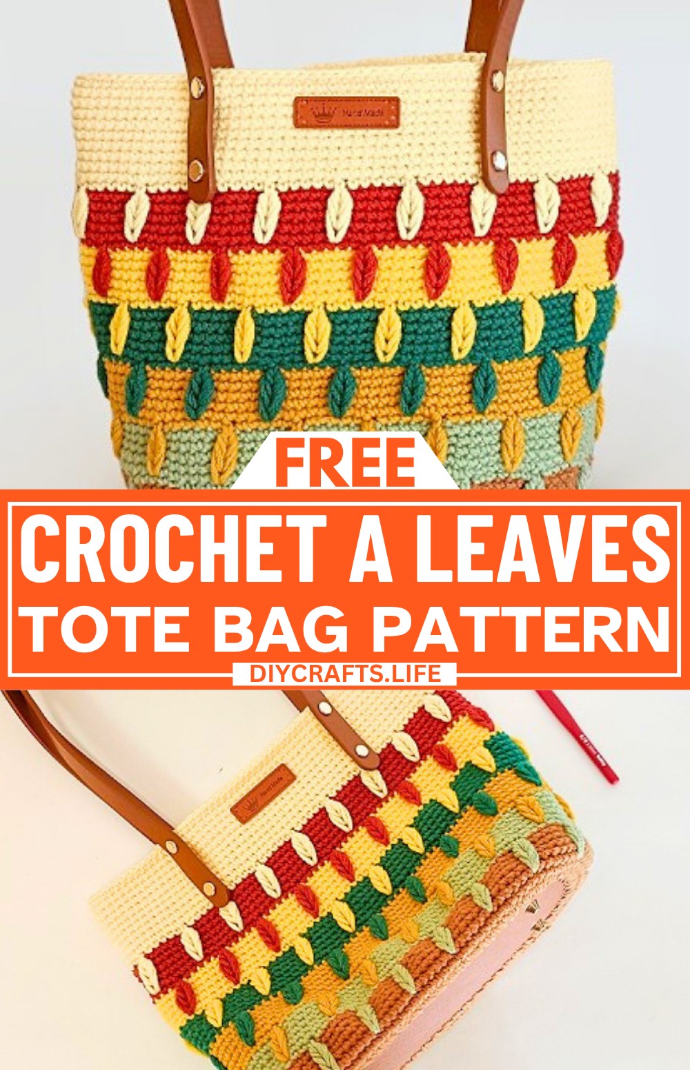 How to crochet a Leaves Tote Bag