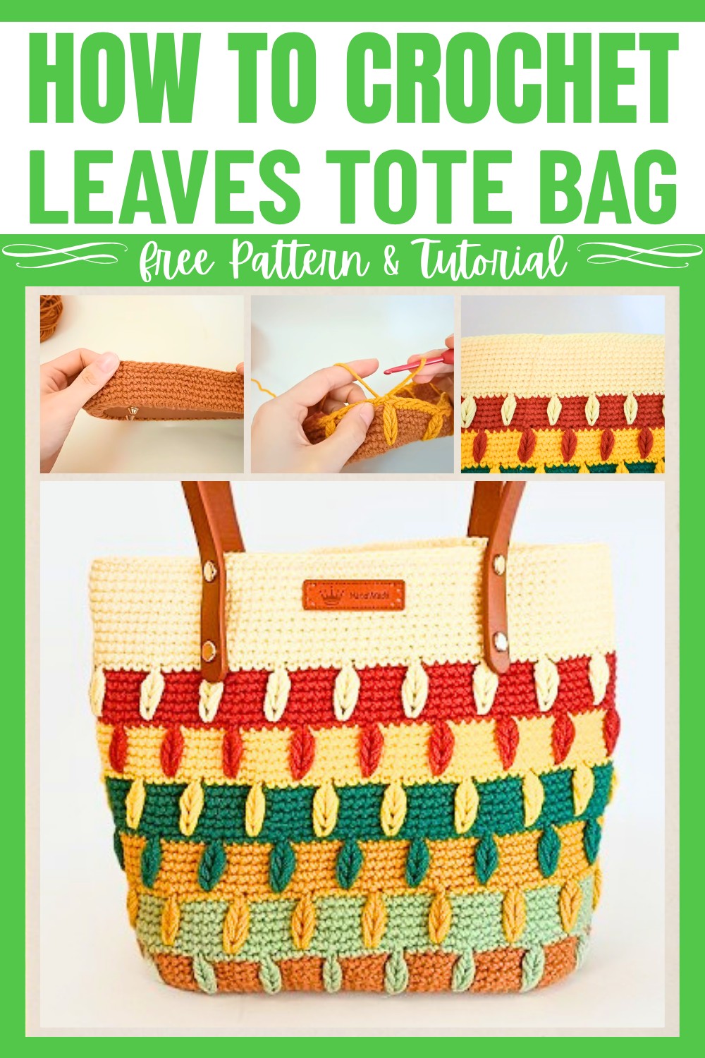 How to crochet a Leaves Tote Bag