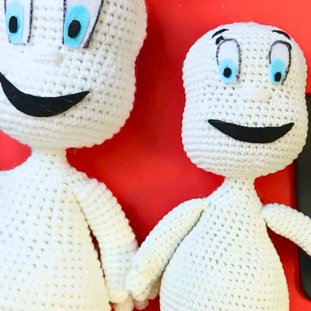 Left-Handed Crochet Casper Glow-in-the-Dark Friendly Pattern