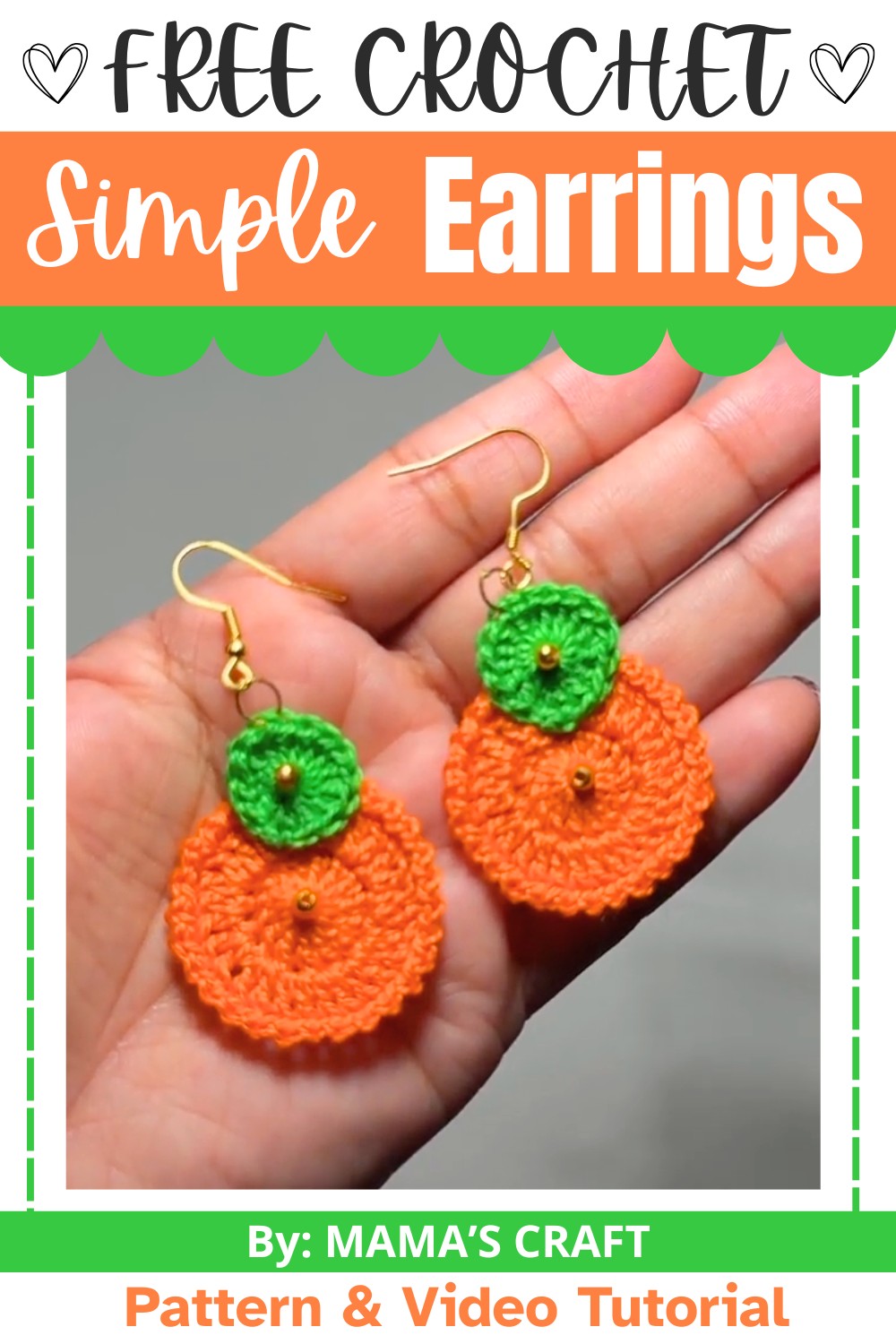 Simple Crochet Earrings - Fun Pattern for Beginners with Two Circles