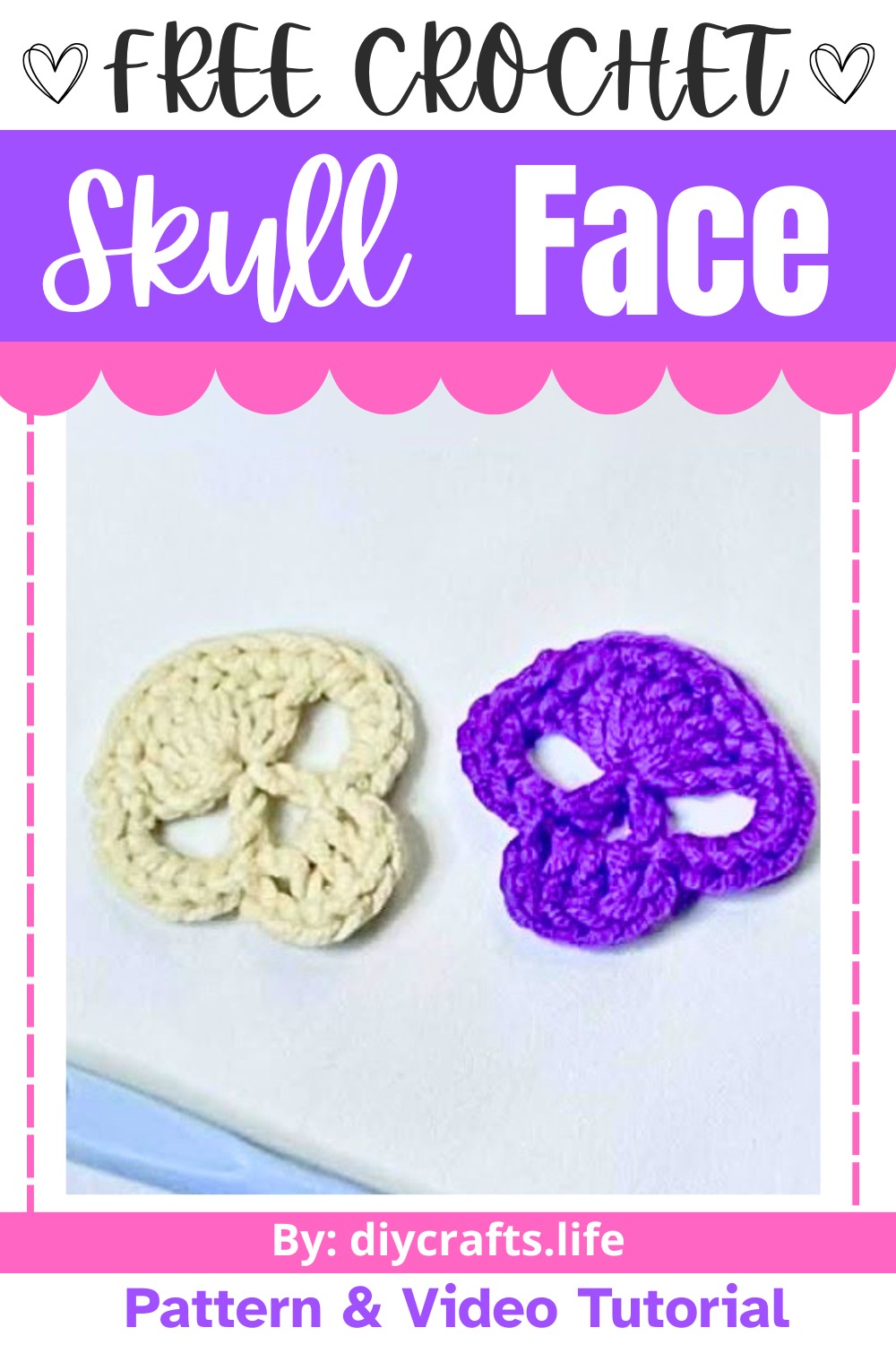 Step-by-Step Guide to Crocheting a Skull Face for Hats & Shirts