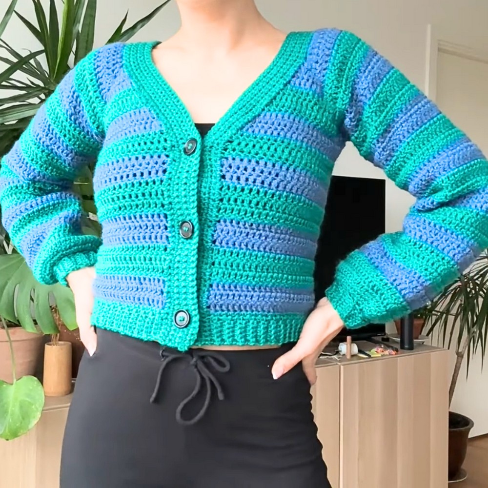 Beginner-Friendly Crochet Raglan Cardigan Tutorial