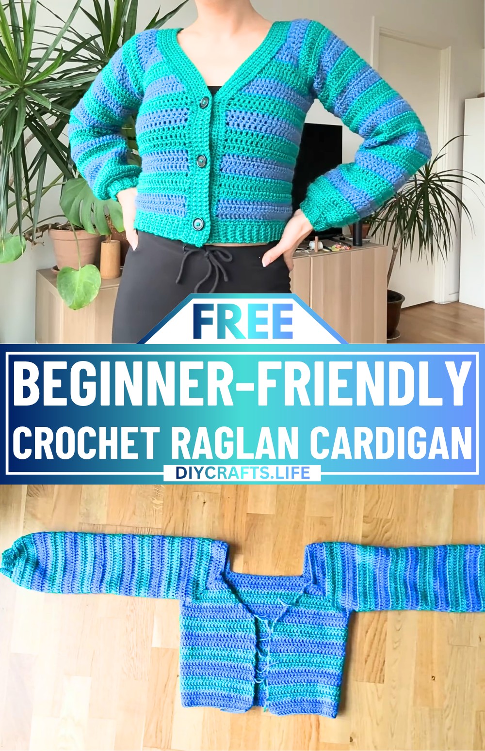 Beginner-Friendly Crochet Raglan Cardigan Tutorial