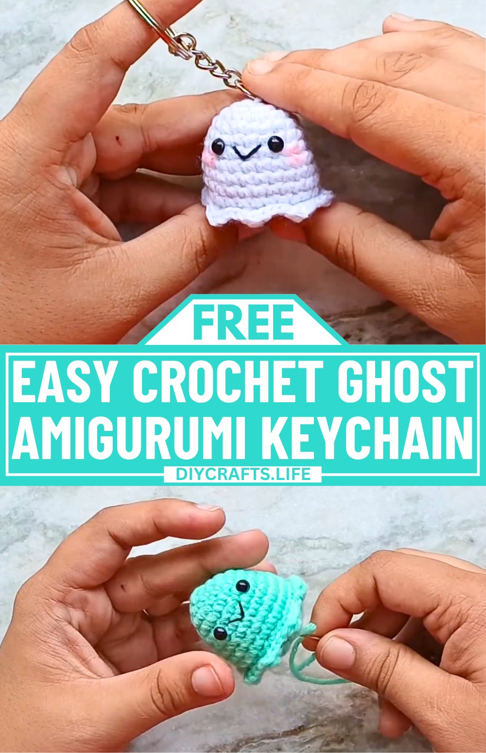 Crochet Ghost Amigurumi Keychain Tutorial Perfect
