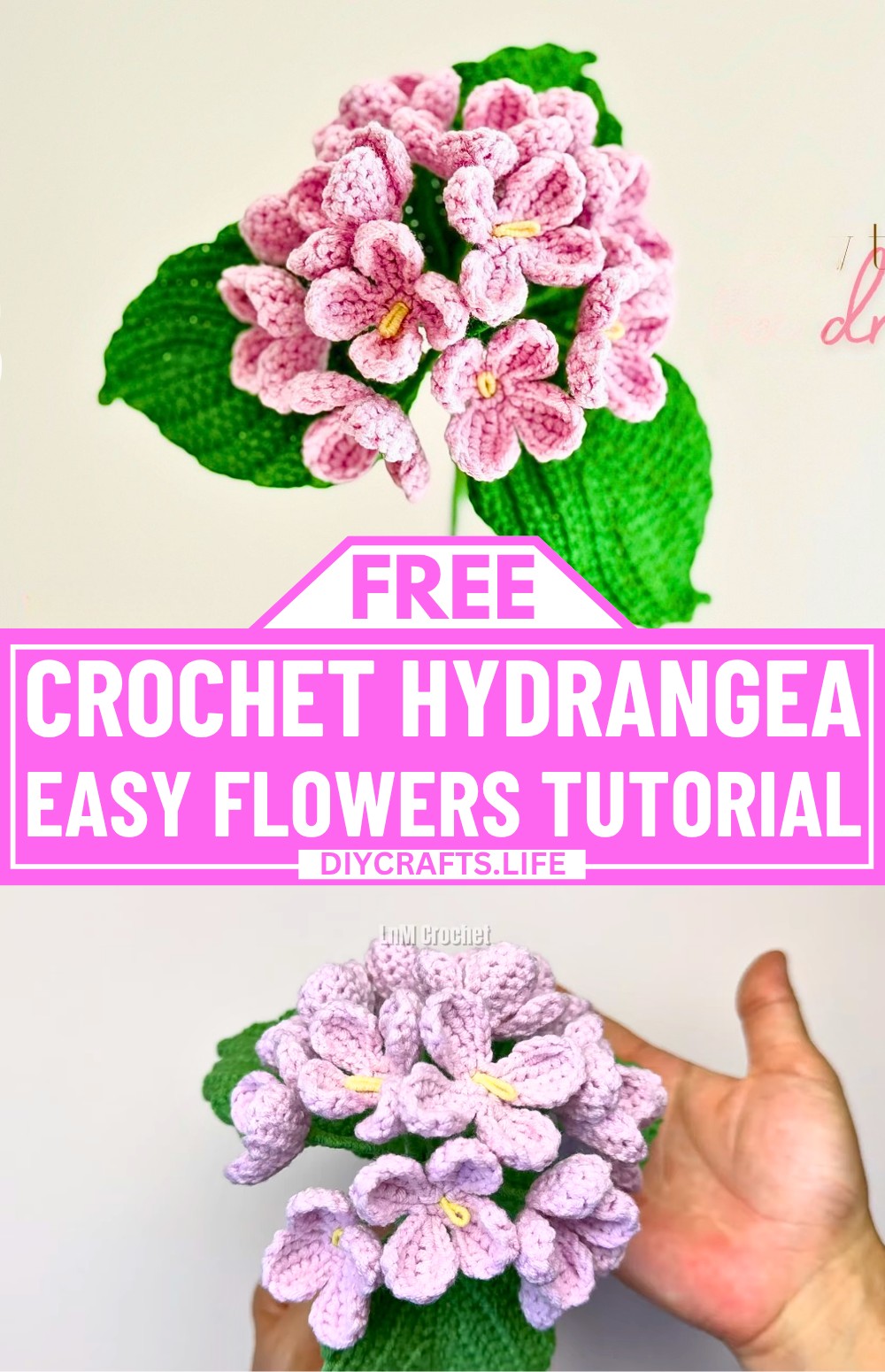 Crochet Hydrangea Flowers Tutorial – Beautiful Fabric Blooms