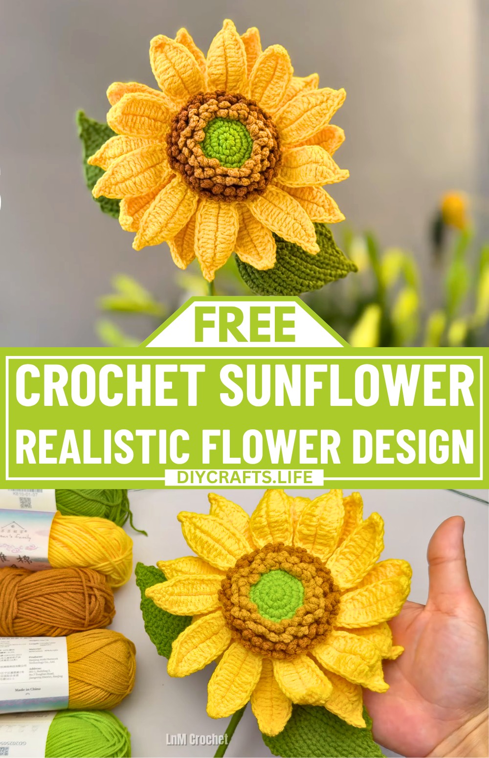 Crochet Sunflower Tutorial – Realistic Flower Design