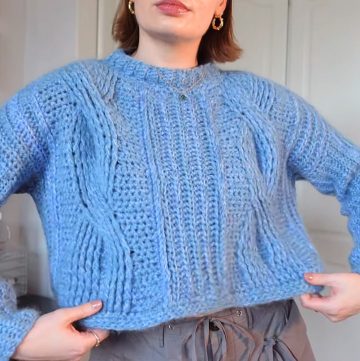 Customizable Crochet Cable Jumper Tutorial