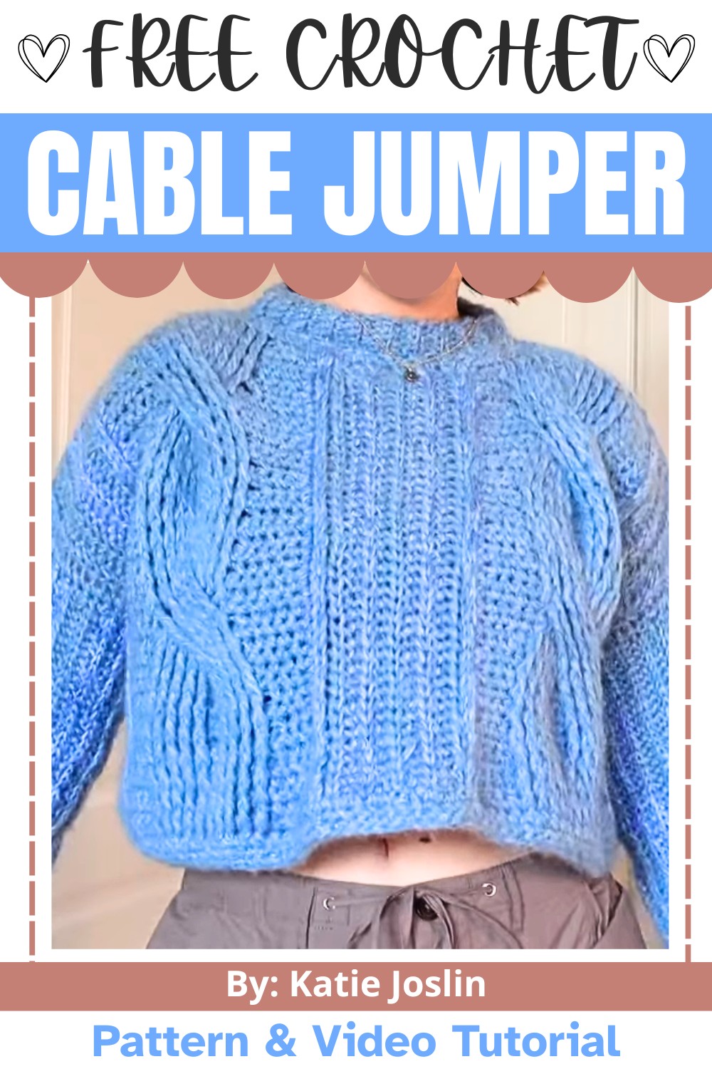 Customizable Crochet Cable Jumper Tutorial