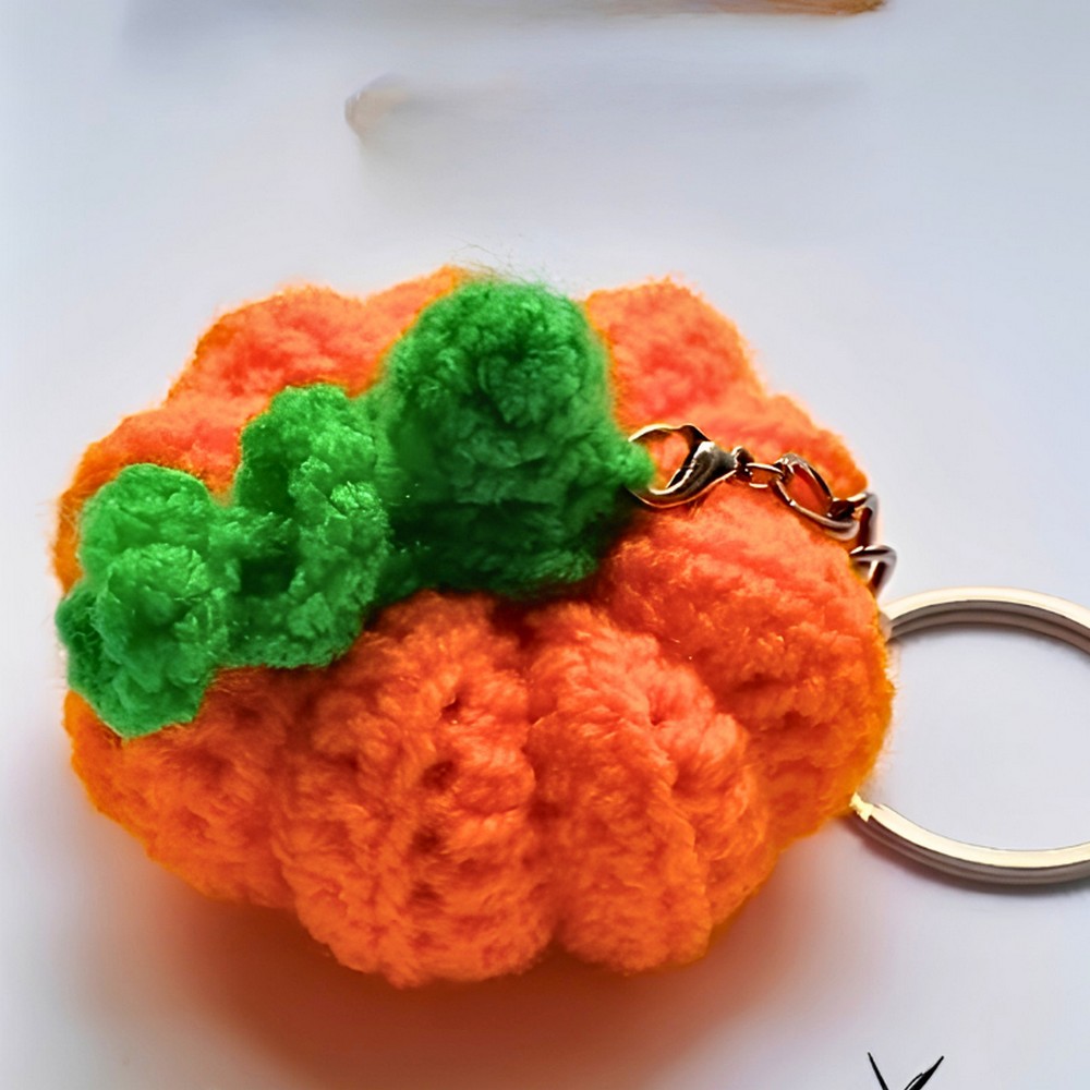 Easy & Cozy Crochet Pumpkin Keychain Tutorial