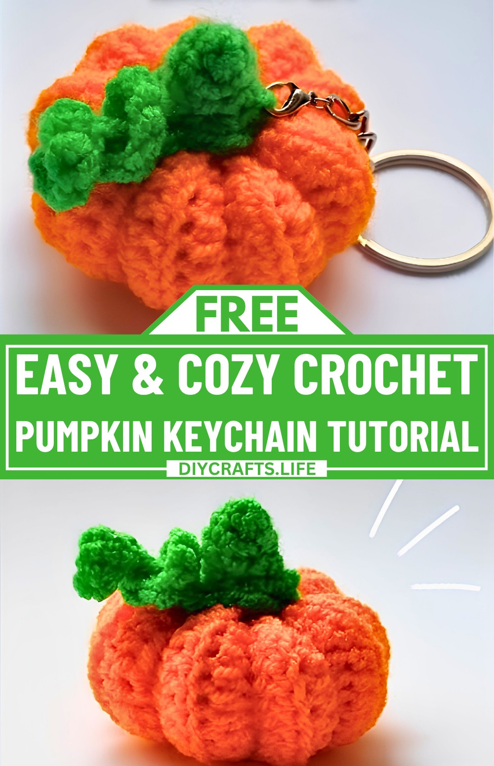 Easy & Cozy Crochet Pumpkin Keychain Tutorial
