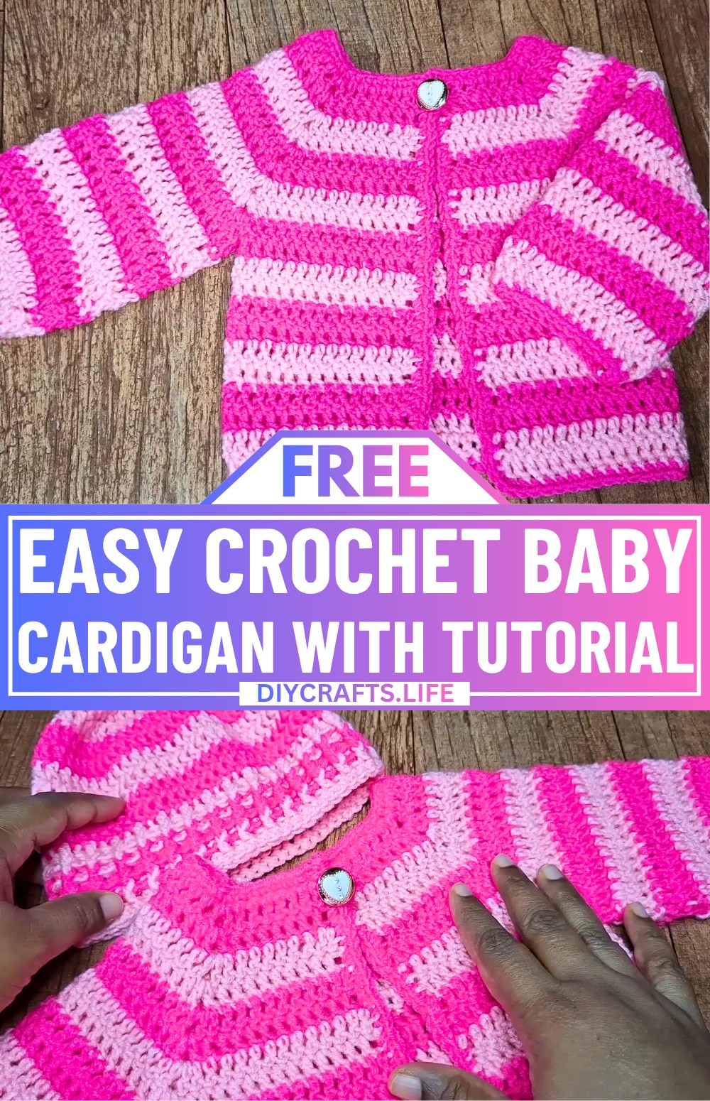 Easy Crochet Baby Cardigan Tutorial For (0-3 Months)