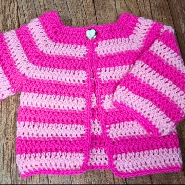 Easy Crochet Baby Cardigan Tutorial For (0-3 Months)