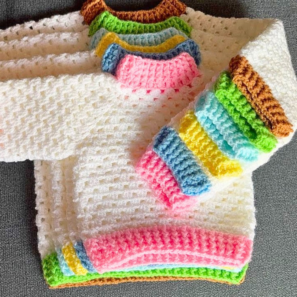 Easy Crochet Baby Cardigan Tutorial For Sizes 0 To 5 Years