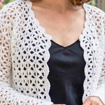 Easy Crochet Cardigan Tutorial With V-Shaped Neck Design