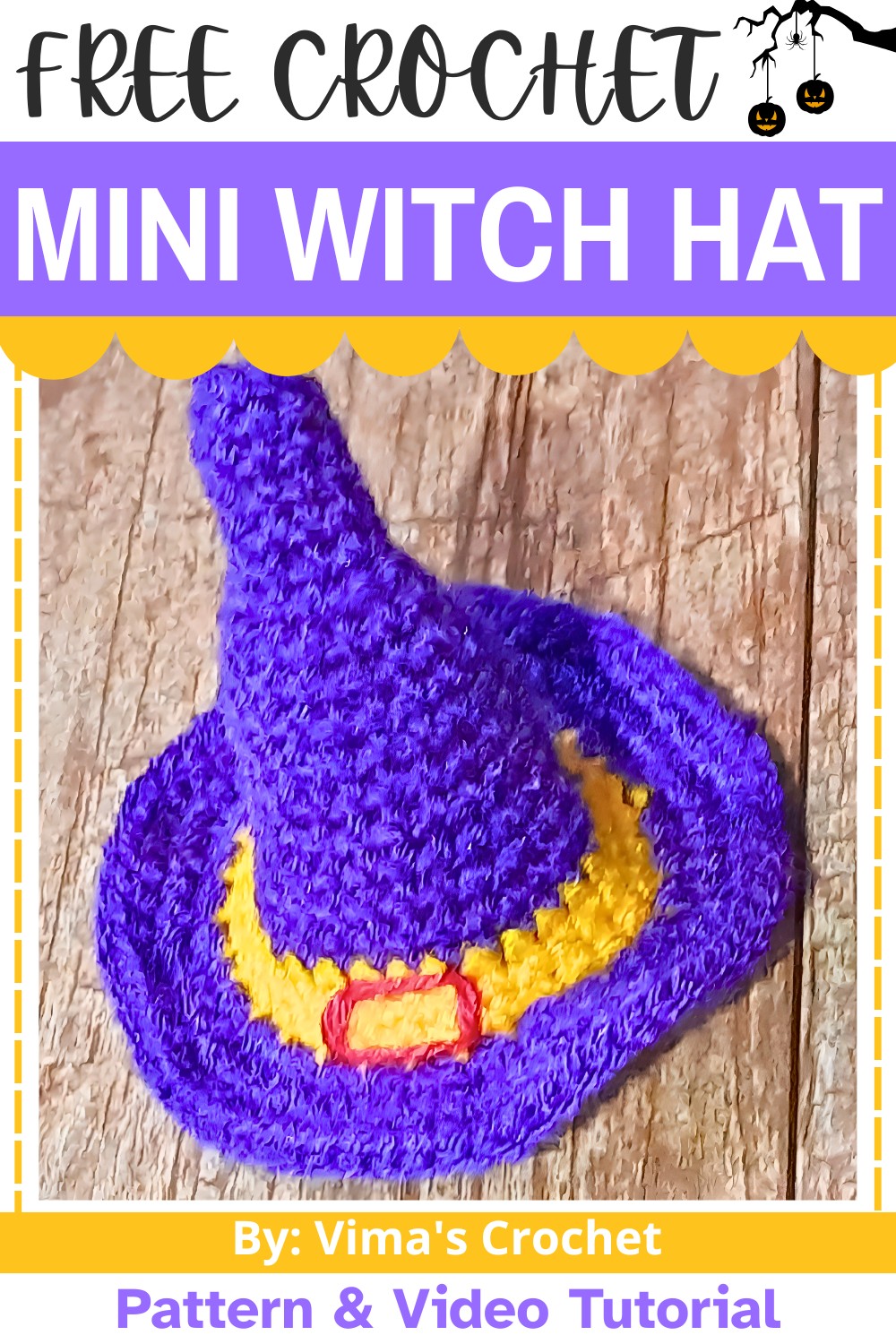 Easy Crochet Mini Witch Hat Pattern for Halloween Fun