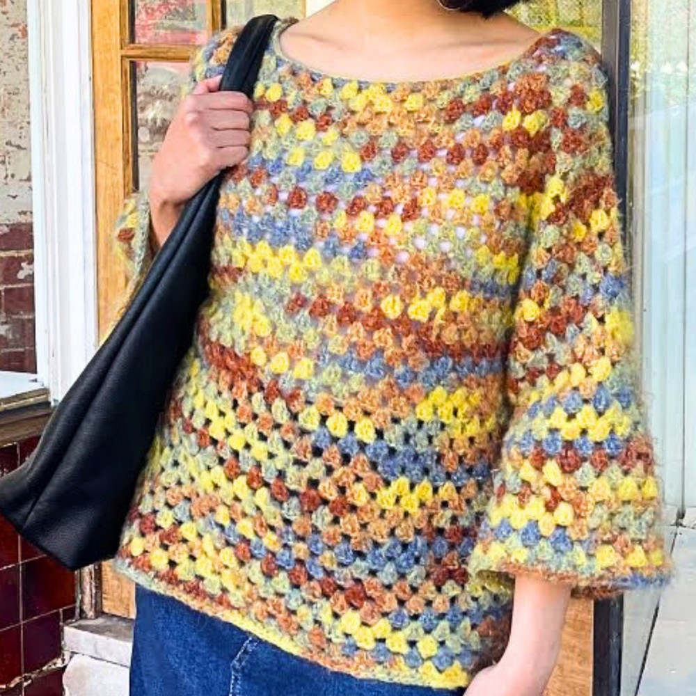 Easy Crochet Oversized Granny Stitch Sweater Tutorial